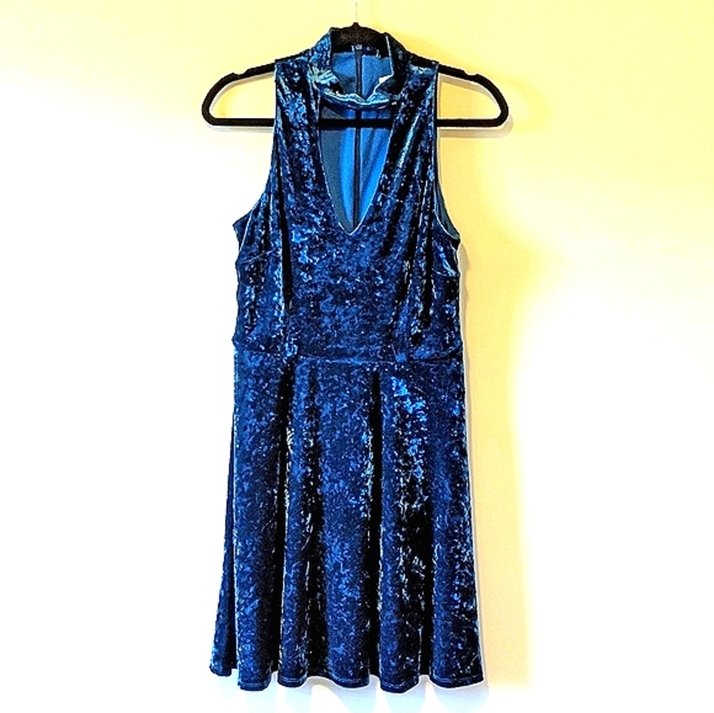 Crushed velvet dress